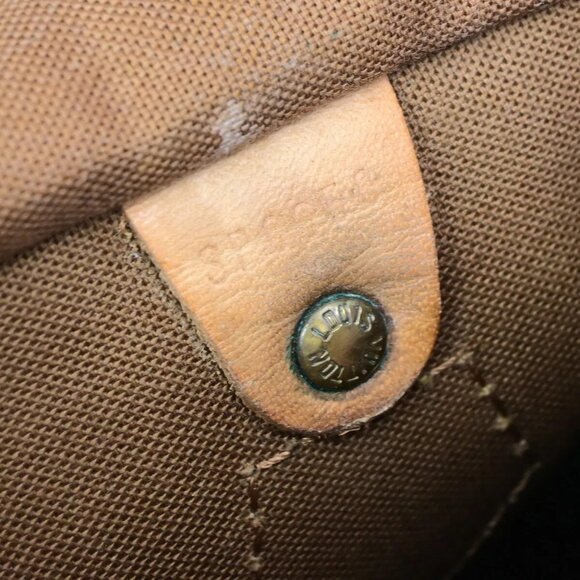 LOUIS VUITTON Speedy 25 Travel Hand Bag Monogram Leather Brown - Picture 15 of 16